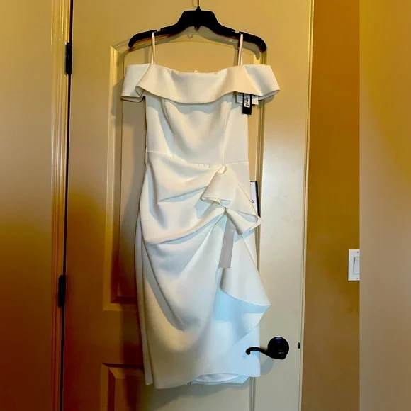 corset a line dress Metallic Gold Corset A-Line Layered Short Homecoming Dress
